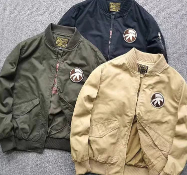 Men's Jacket with Embroidered Wings, Casual Top