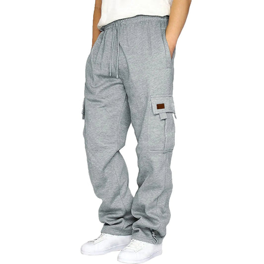 Mens Jogger PantsWomens Prime of Deals TodayMens Heavyweight Fleece Cargo Sweatpants Baggy Loose Drawstring Elastic Waist Athletic Jogger Sweat Pants with Pockets2-Gy23X-Large
