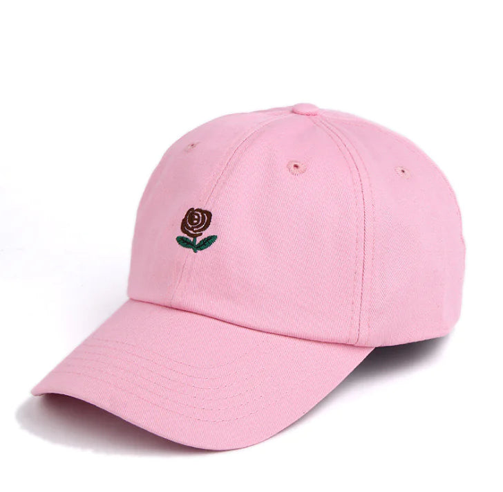 Rose Embroidered Sun Hat
