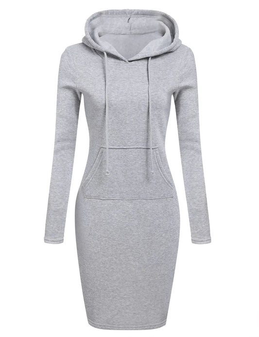Autumn Winter Women's Hoodie with Pockets and Drawstrings